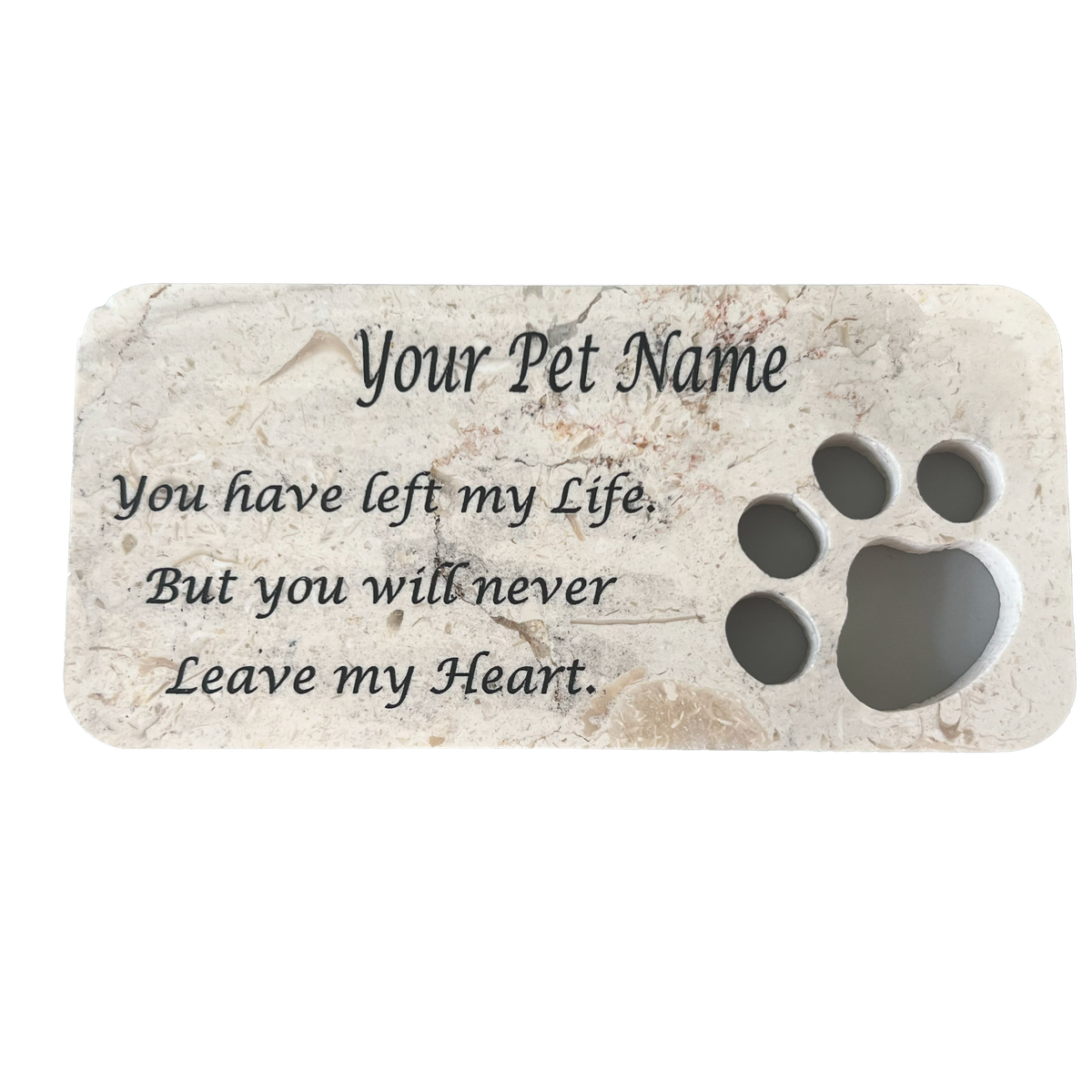 Memorial Pet Plaque – Holy Land Wood And Stone