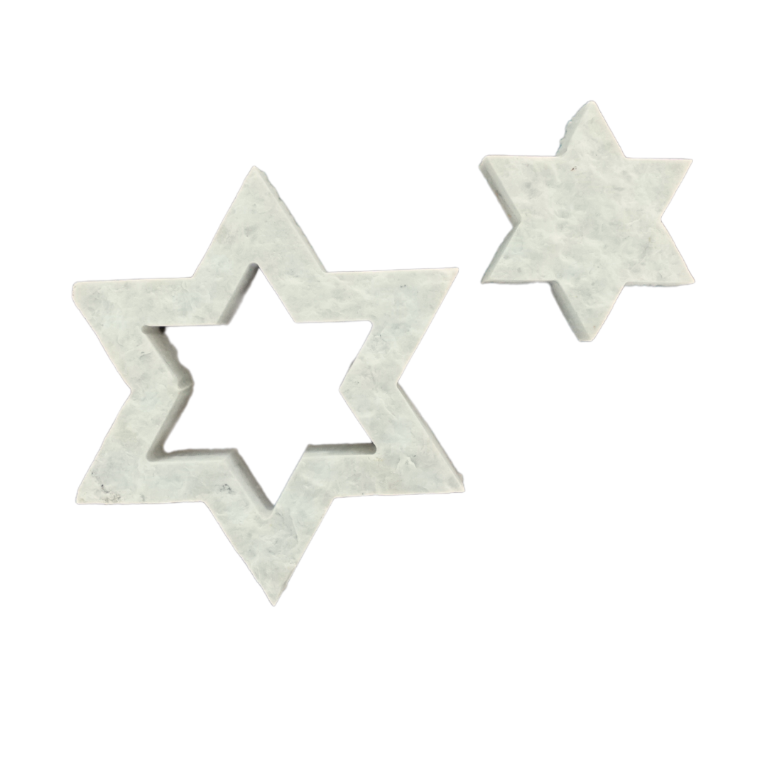 Two piece Star of David made from Jerusalem stone